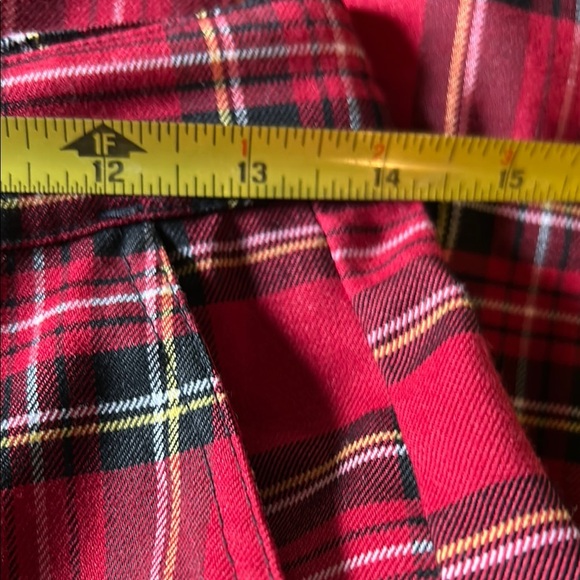 Hot Topic Plaid Jogger Pants High Rise Elastic Leg Red/Black Multicolor Sz 3 - Picture 9 of 9